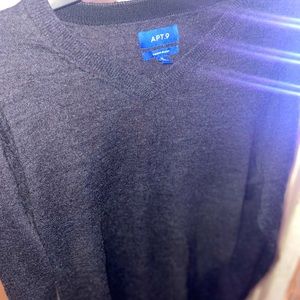 APT-9 Merino Blend Sweater Charcoal Color